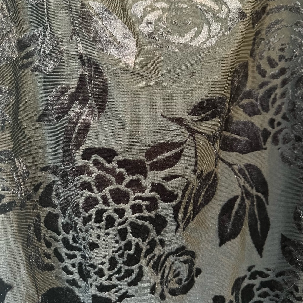 velvet floral slip dress